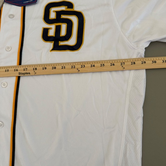 Majestic San Diego Padres Jersey Mens 60 4XL White MLB Authentic‎ Flex Base - Picture 6 of 9